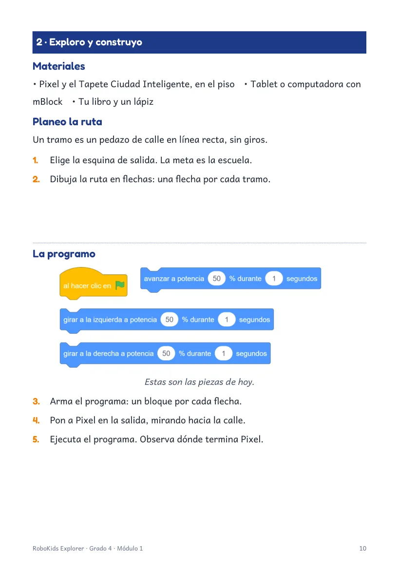 Página del libro: actividad